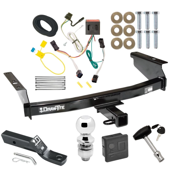 Trailer Tow Hitch For 02-07 Jeep Liberty Deluxe Package Wiring 2" Ball and Lock