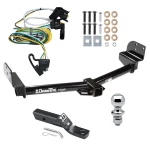 Trailer Tow Hitch For 02-03 Ford Explorer 4 Dr. Mercury Mountaineer 03-05 Lincoln Aviator Package w/ Wiring and 1-7/8" Ball