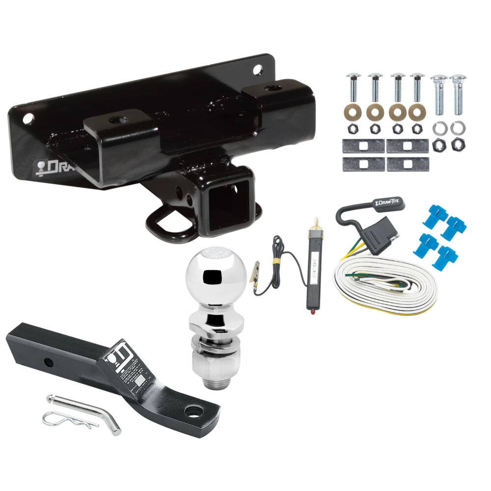 Trailer Tow Hitch For 02-03 Dodge Ram 1500 Complete Package w/ Wiring and 2" Ball