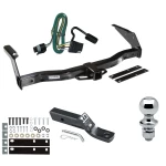 Trailer Tow Hitch For 93-98 Dodge Van B150 B1500 B250 B2500 B350 B3500 Complete Package w/ Wiring and 1-7/8" Ball