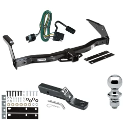 Trailer Tow Hitch For 93-98 Dodge Van B150 B1500 B250 B2500 B350 B3500 Complete Package w/ Wiring and 1-7/8" Ball