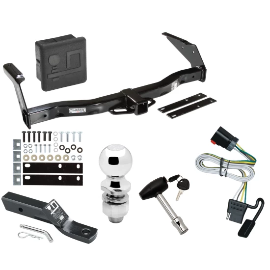 Trailer Tow Hitch For 99-00 Dodge Van Ram 1500 2500 3500 Deluxe Package Wiring 2" Ball and Lock