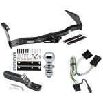Trailer Tow Hitch For 01-03 Dodge Van Complete Package w/ Wiring and 1-7/8" Ball