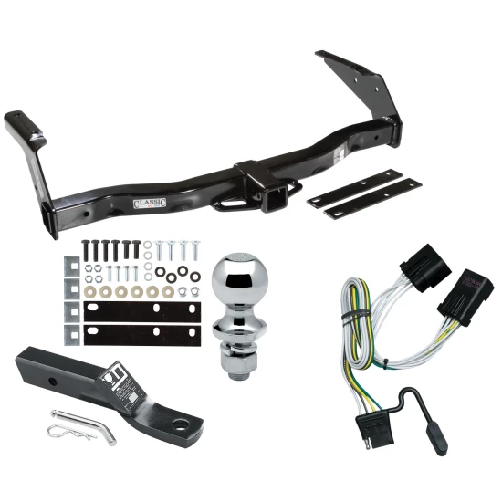 Trailer Tow Hitch For 01-03 Dodge Van Complete Package w/ Wiring and 1-7/8" Ball