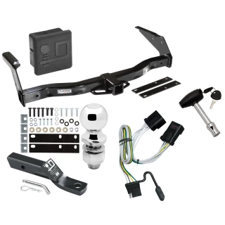 Trailer Tow Hitch For 01-03 Dodge Van Deluxe Package Wiring 2" Ball and Lock