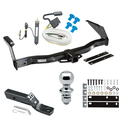 Trailer Tow Hitch For 78-92 Dodge Van B100 B150 B200 B250 B300 B350 Complete Package w/ Wiring and 1-7/8" Ball