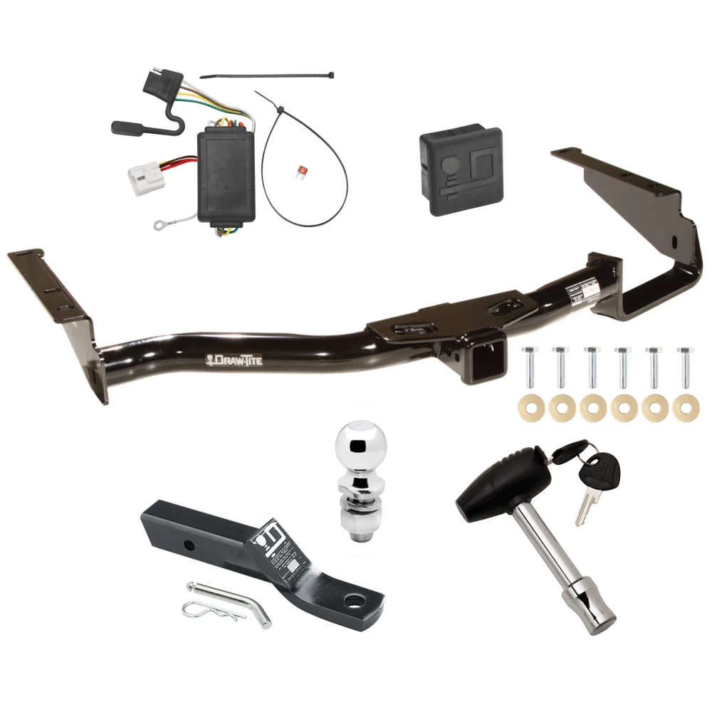 Trailer Tow Hitch For 04-07 Toyota Highlander w/ factory Tow PKG Deluxe Package Wiring 2" Ball and Lock