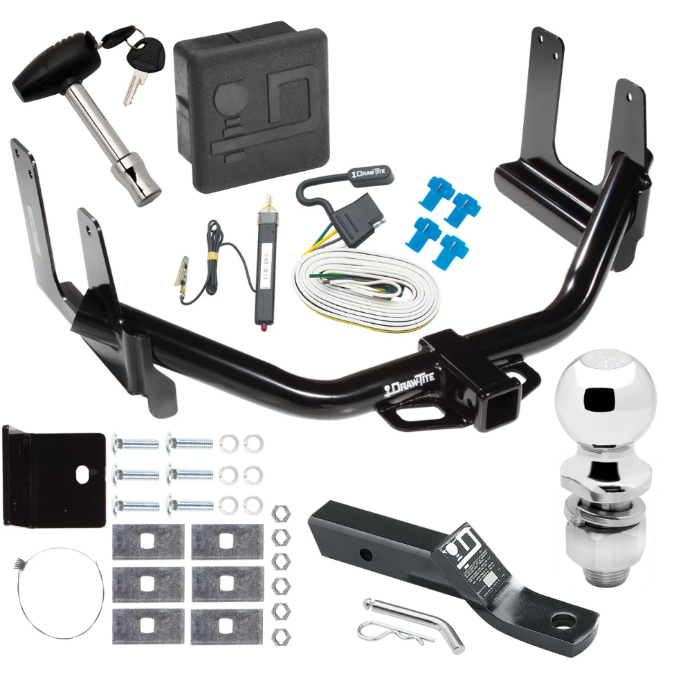 Trailer Tow Hitch For 04-05 Ford F-150 06-06 Lincoln Mark LT Deluxe Package Wiring 2" Ball and Lock