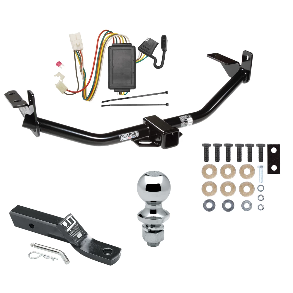 Custom Fit Trailer Hitch Wiring Harness (Plug & Play) 2" Drop Ball-Mount w/ Pin/Clip 1-7/8" Chrome Ball Installation Hardware Installation Instructions 75163 118516 23 63816 Draw-Tite Trailer Tow Hitch 04-05 Mitsubishi Endeavor Complete Pac Trailer Tow Hitch For 04-05 Mitsubishi Endeavor Complete Package w/ Wiring and 1-7/8" Ball