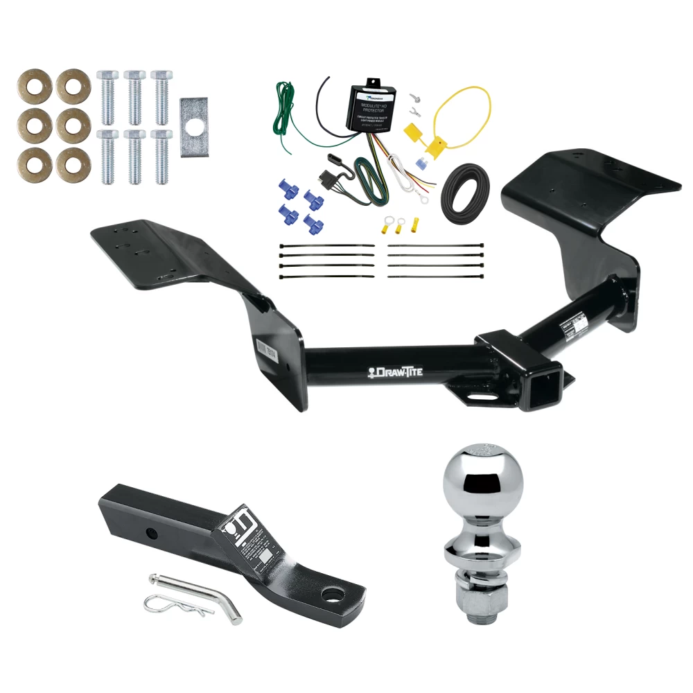 Trailer Tow Hitch For 04-09 Cadillac SRX All Models Complete Package w/ Wiring and 1-7/8" Ball