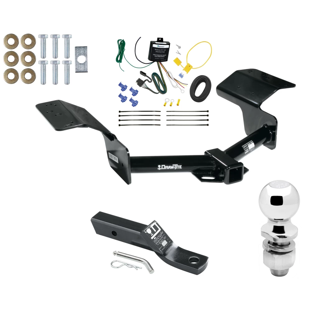 Trailer Tow Hitch For 04-09 Cadillac SRX All Models Complete Package w/ Wiring and 2" Ball