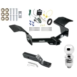 Trailer Tow Hitch For 04-09 Cadillac SRX All Models Complete Package w/ Wiring and 2" Ball