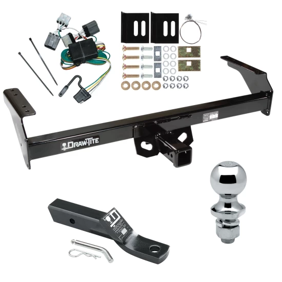 Custom Fit Trailer Hitch Wiring Harness (Plug & Play) 2" Drop Ball-Mount w/ Pin/Clip 1-7/8" Chrome Ball Installation Hardware Installation Instructions 75186 118353 23 63816 Draw-Tite Trailer Tow Hitch 88-97 Nissan D21 Pickup Complete Packa Trailer Tow Hitch For 88-97 Nissan D21 Pickup Complete Package w/ Wiring and 1-7/8" Ball