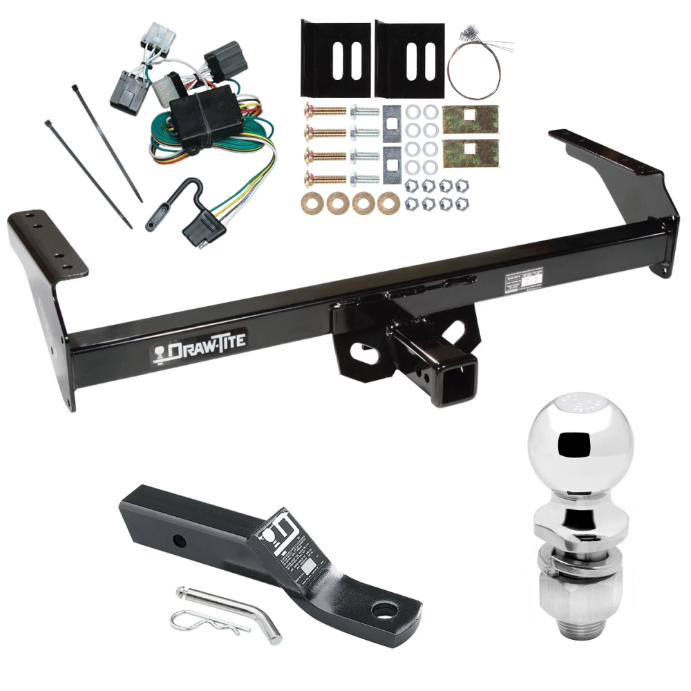 Custom Fit Trailer Hitch Wiring Harness (Plug & Play) 2" Drop Ball-Mount w/ Pin/Clip 2" Chrome Ball Installation Hardware Installation Instructions 75186 118353 23 63845 Draw-Tite Trailer Tow Hitch 88-97 Nissan D21 Pickup Complete Package W Trailer Tow Hitch For 88-97 Nissan D21 Pickup Complete Package w/ Wiring and 2" Ball