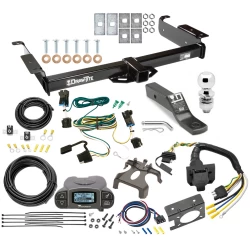 Class 3 Hitch For 03-27 Chevy Express GMC Savana 1500 2500 3500 w/ Tekonsha Prodigy P3 Trailer Brake Control 7-Way RV Wiring Complete System Receiver 2" Ball