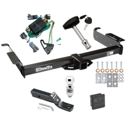 Trailer Tow Hitch For 00-02 Chevrolet Express GMC Savana 1500 2500 3500 Deluxe Package Wiring 2" Ball and Lock