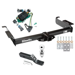 Trailer Tow Hitch For 00-02 Chevrolet Express GMC Savana 1500 2500 3500 Complete Package w/ Wiring and 2" Ball