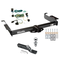 Trailer Tow Hitch For 03-27 Chevy Express GMC Savana 1500 2500 3500 Complete Package w/ Wiring and 1-7/8" Ball