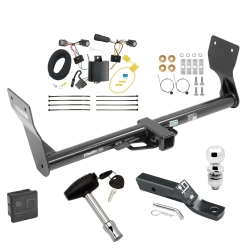 Trailer Tow Hitch For 15-18 Ford Edge Sport & Titanium Deluxe Package Wiring 2" Ball and Lock