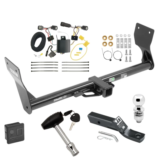 Trailer Tow Hitch For 15-18 Ford Edge Sport & Titanium Deluxe Package Wiring 2" Ball and Lock