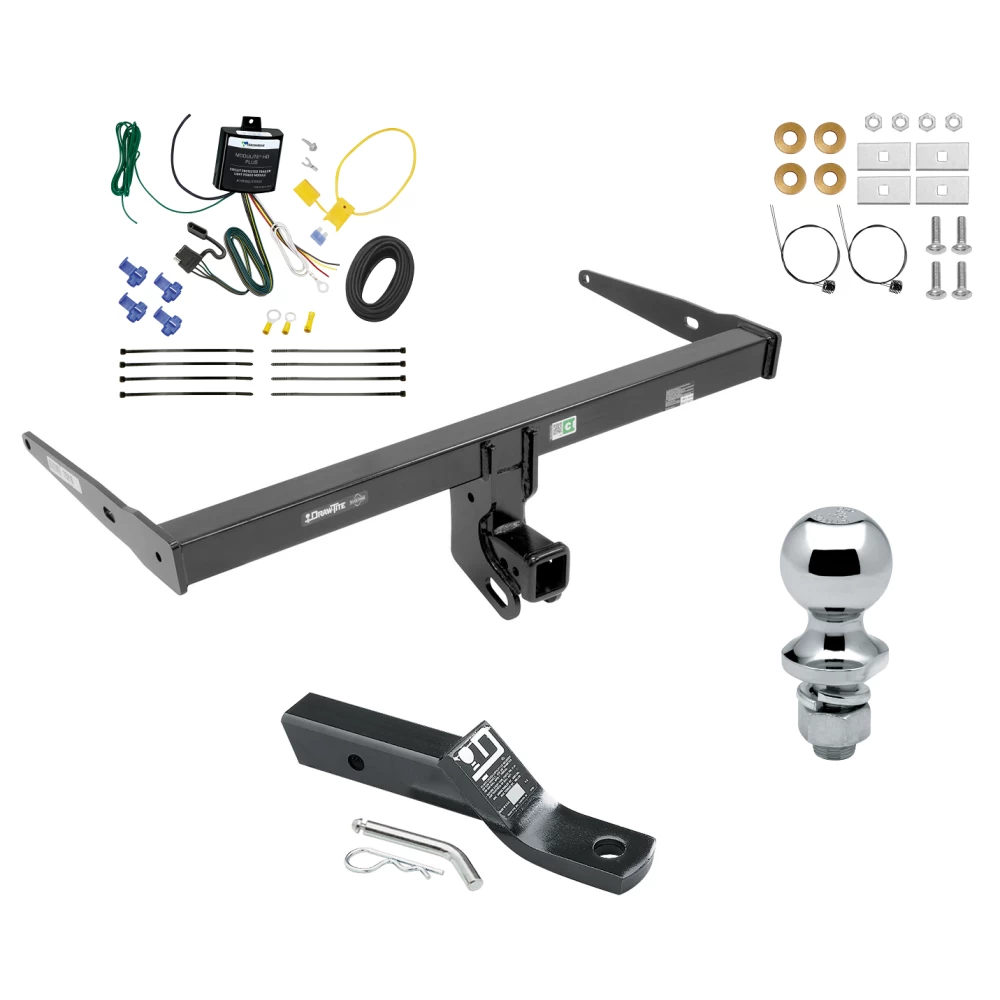 Trailer Tow Hitch For 15-18 Audi Q3 Complete Package w/ Wiring and 1-7/8" Ball