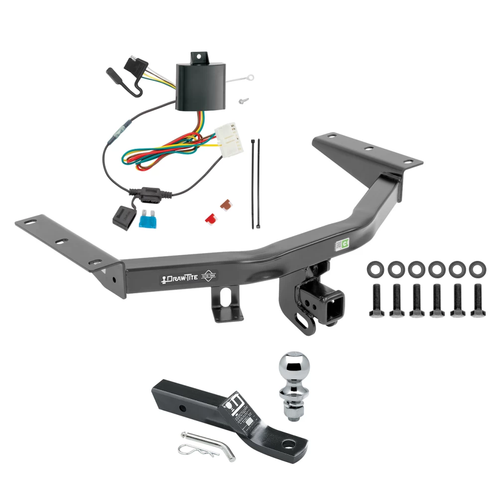 Trailer Tow Hitch For 14-20 Acura MDX All Models Complete Package w/ Wiring and 1-7/8" Ball
