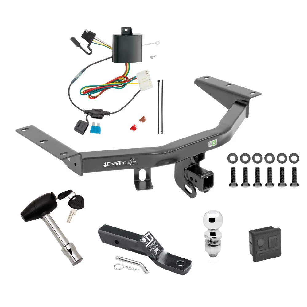 Trailer Tow Hitch For 14-20 Acura MDX All Models Deluxe Package Wiring 2" Ball and Lock