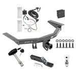 Trailer Tow Hitch For 16-22 Honda Pilot All Models Deluxe Package Wiring 2" Ball and Lock