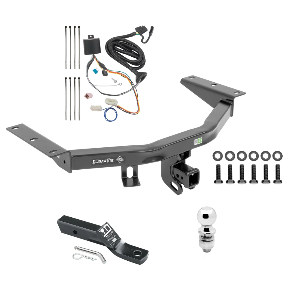Trailer Tow Hitch For 16-22 Honda Pilot All Models Complete Package w/ Wiring and 2" Ball