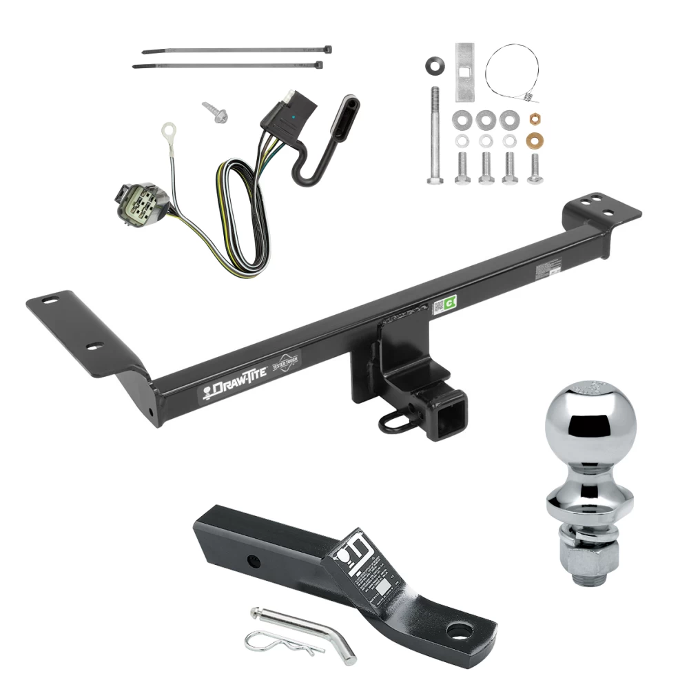 Trailer Tow Hitch For 12-19 Land Rover Range Rover Evoque Complete Package w/ Wiring and 1-7/8" Ball
