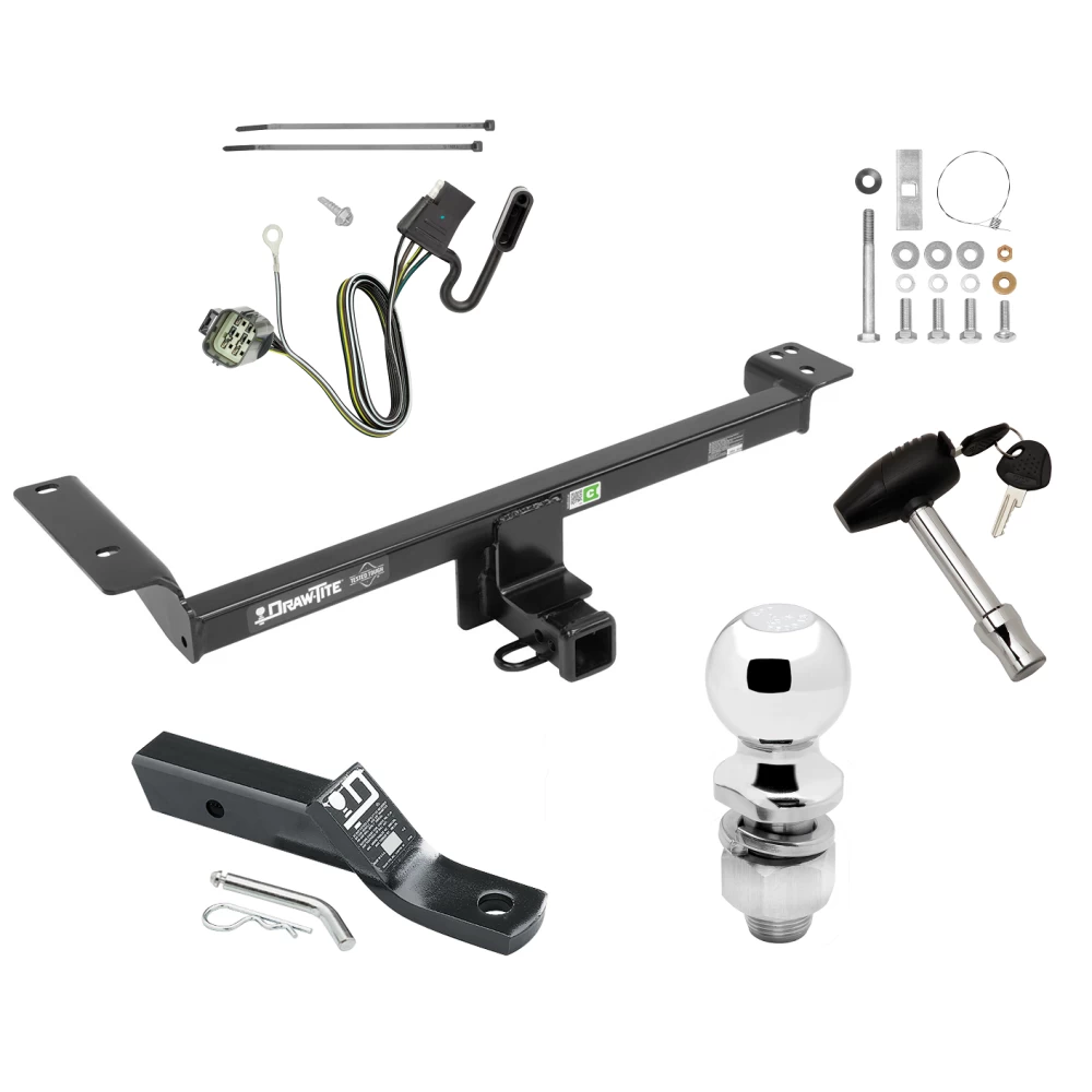 Trailer Tow Hitch For 12-19 Land Rover Range Rover Evoque Deluxe Package Wiring 2" Ball and Lock