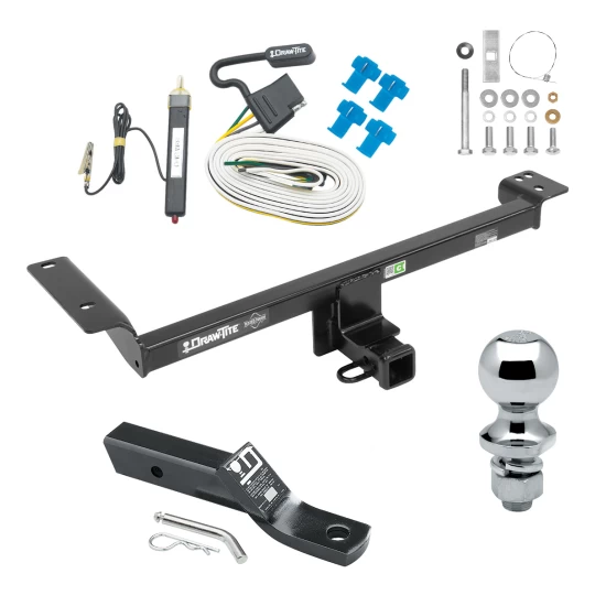 Custom Fit Trailer Hitch Wiring Harness (Requires Splicing) 2" Drop Ball-Mount w/ Pin/Clip 1-7/8" Chrome Ball Installation Hardware Installation Instructions 75227 20252 23 63816 Draw-Tite Trailer Tow Hitch 15-19 Land Rover Range Rover Evoque E Trailer Tow Hitch For 15-19 Land Rover Range Rover Evoque Excluding Autobiography Complete Package w/ Wiring and 1-7/8" Ball