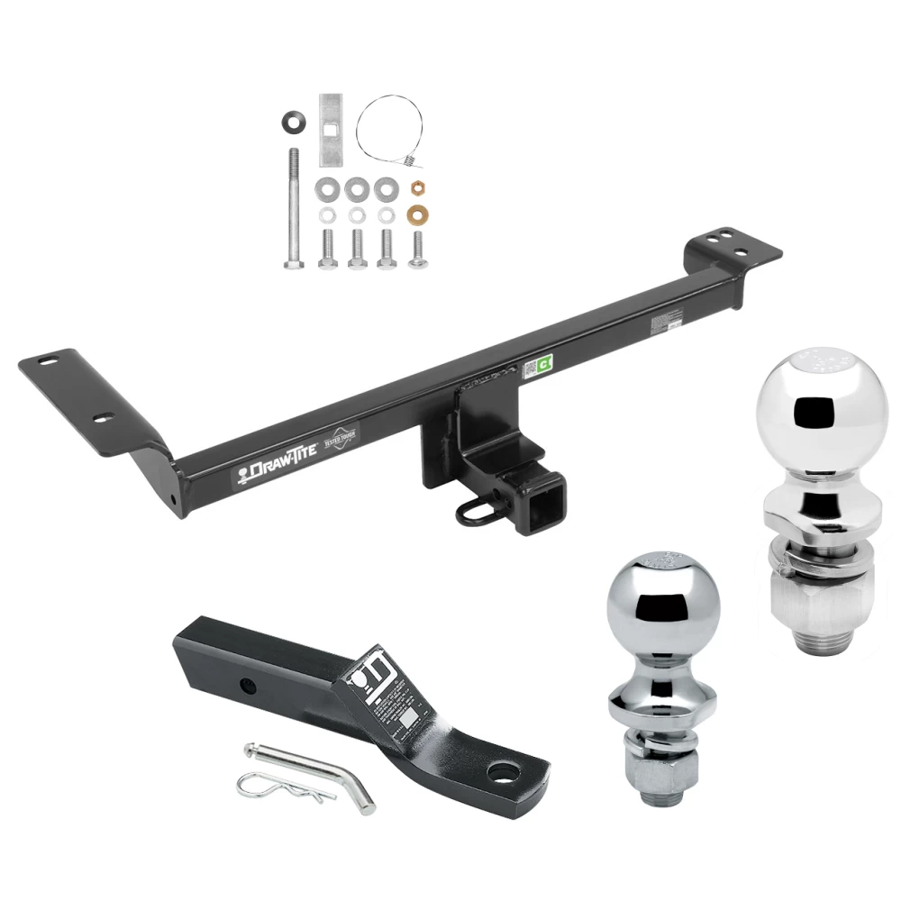 Trailer Tow Hitch For 12-19 Land Rover Range Rover Evoque Receiver w/ 1-7/8" and 2" Ball