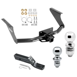 Trailer Tow Hitch For 09-18 Dodge Ram 1500 19-24 Classic Except OEM Hitch Receiver w/ 1-7/8" and 2" Ball