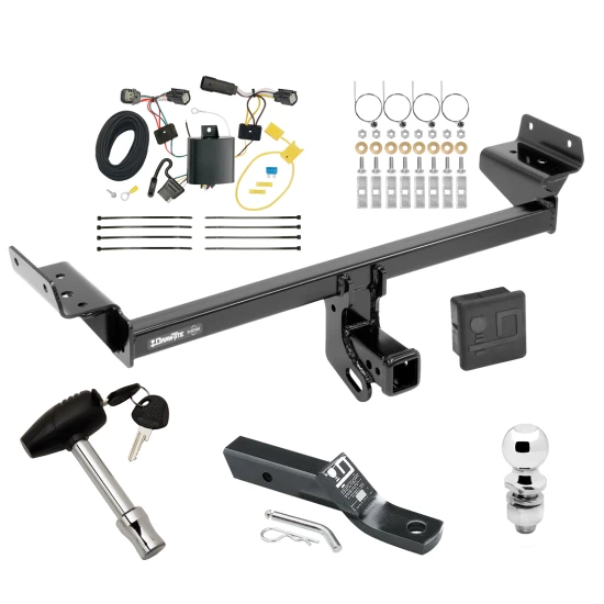 Trailer Tow Hitch For 15-18 Ford Edge Sport & Titanium Deluxe Package Wiring 2" Ball and Lock