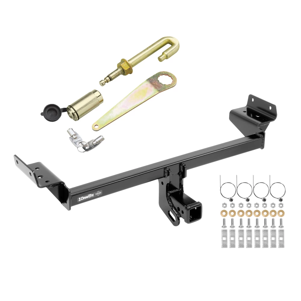 Trailer Tow Hitch For 15-24 Ford Edge 16-18 Lincoln MKX 19-23 Nautilus Receiver w/ J-Pin Anti-Rattle Lock