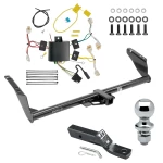 Trailer Tow Hitch For 15-20 Toyota Sienna Exc SE Complete Package w/ Wiring and 1-7/8" Ball