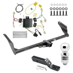 Trailer Tow Hitch For 15-20 Toyota Sienna Exc SE Complete Package w/ Wiring and 2" Ball