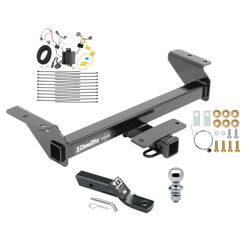 Trailer Tow Hitch For 16-23 Toyota Tacoma All Models Complete Package w/ Wiring and 1-7/8" Ball