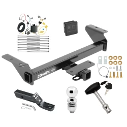 Trailer Tow Hitch For 16-23 Toyota Tacoma All Models Deluxe Package Wiring 2" Ball and Lock
