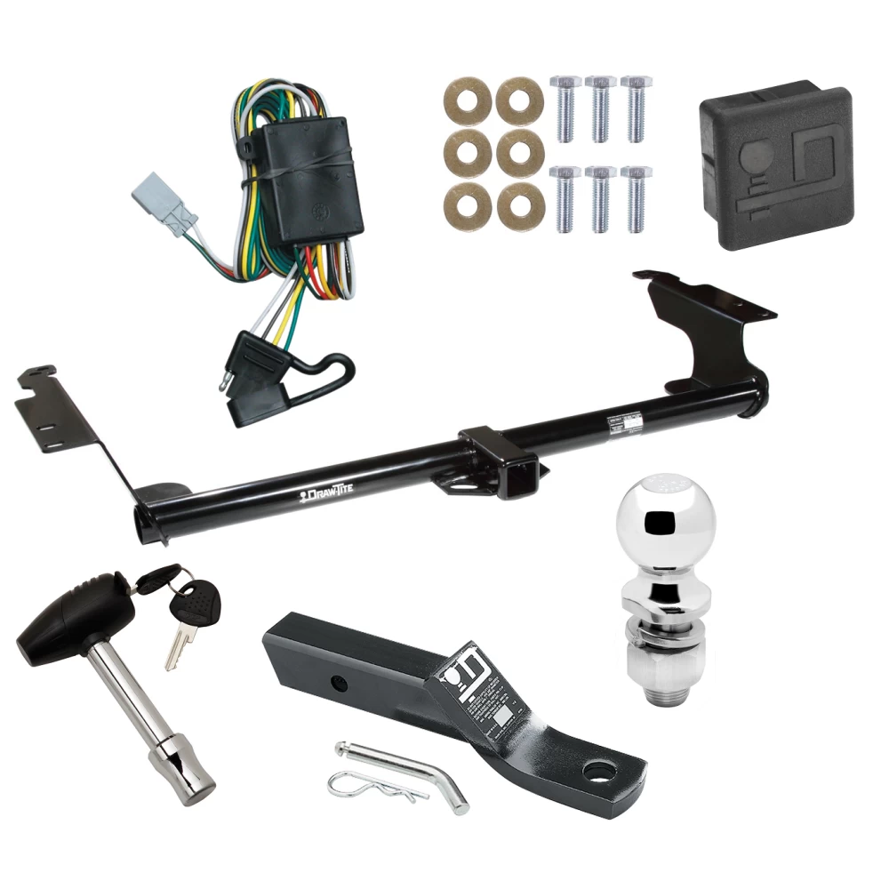 Trailer Tow Hitch For 99-04 Honda Odyssey All Models Deluxe Package Wiring 2" Ball and Lock