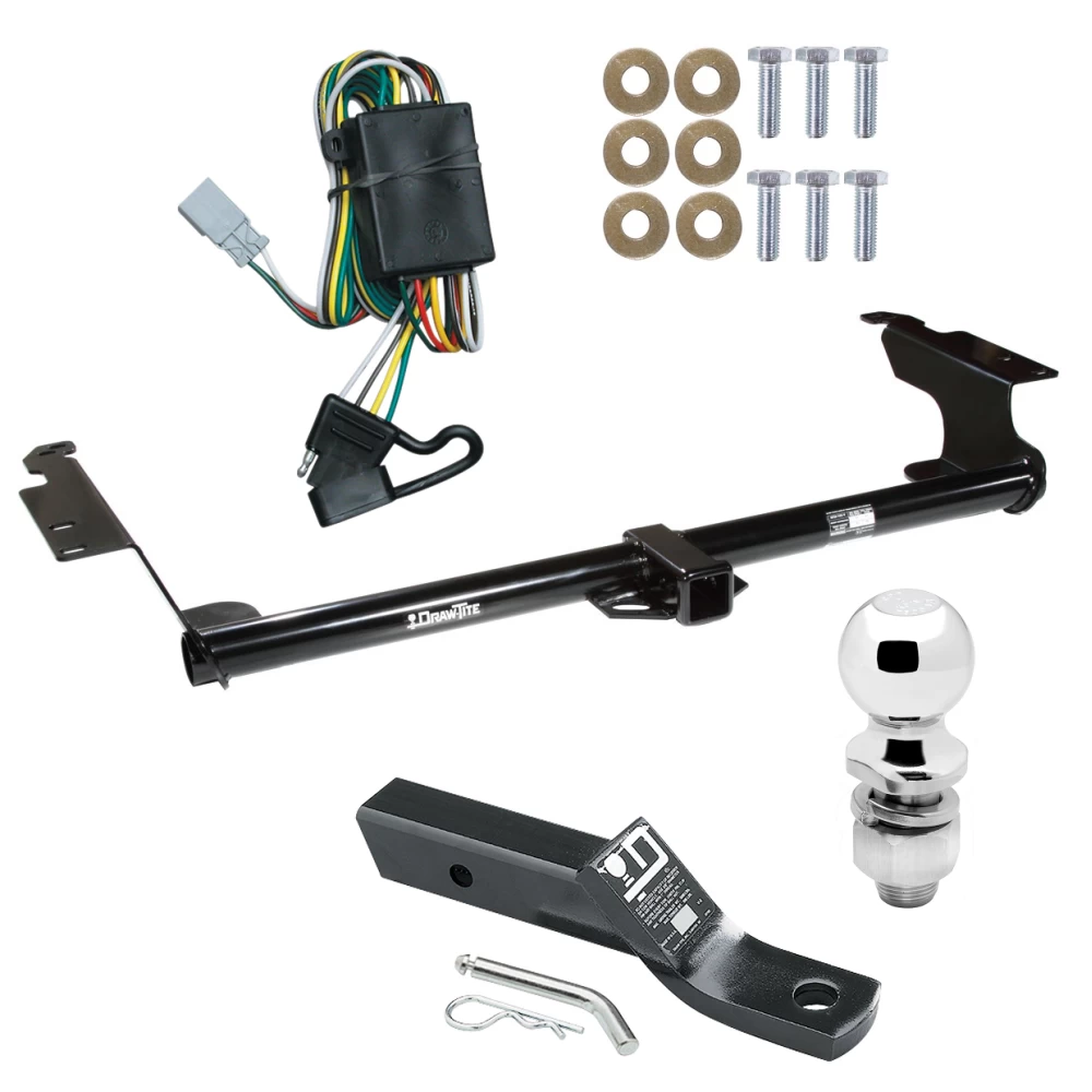 Trailer Tow Hitch For 99-04 Honda Odyssey All Models Complete Package w/ Wiring and 2" Ball
