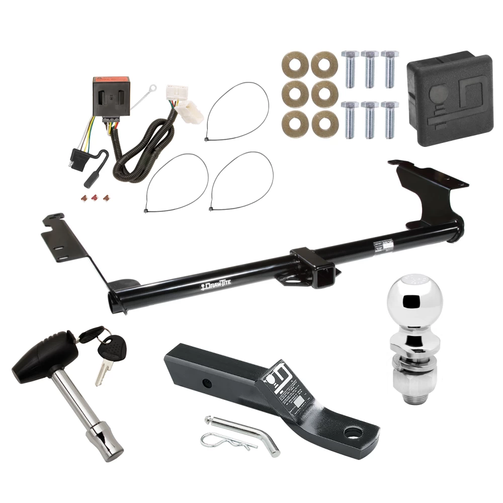 Trailer Tow Hitch For 11-17 Honda Odyssey All Models Deluxe Package Wiring 2" Ball and Lock
