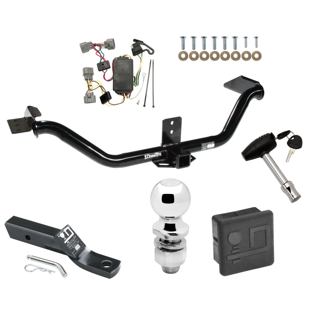 Trailer Tow Hitch For 06-14 Honda Ridgeline All Models Deluxe Package Wiring 2" Ball and Lock