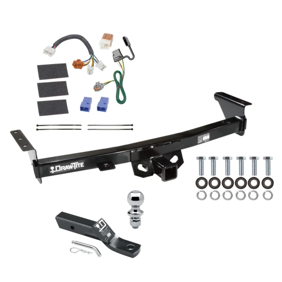 Trailer Tow Hitch For 05-26 Nissan Frontier 09-12 Suzuki Equator Complete Package w/ Wiring and 1-7/8" Ball