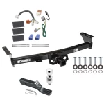Trailer Tow Hitch For 05-26 Nissan Frontier 09-12 Suzuki Equator Complete Package w/ Wiring and 2" Ball
