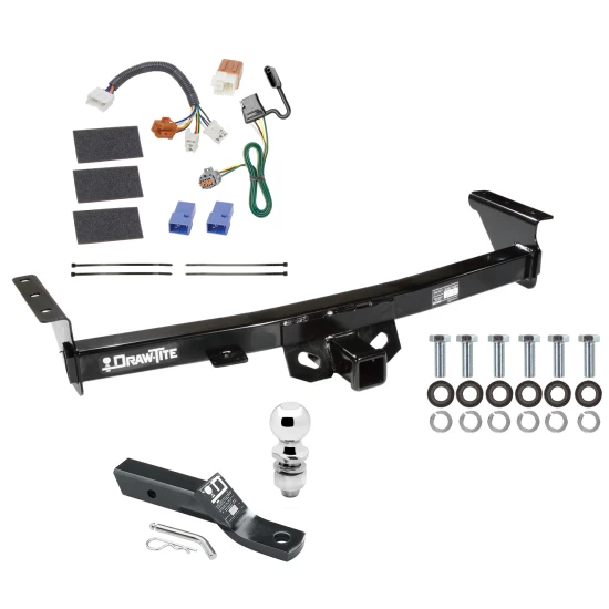 Trailer Tow Hitch For 05-26 Nissan Frontier 09-12 Suzuki Equator Complete Package w/ Wiring and 2" Ball