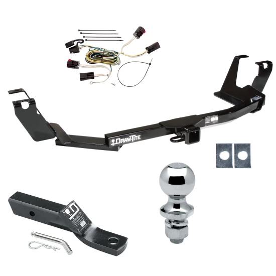 Trailer Tow Hitch For 04-07 Chrysler Town and Country Dodge Grand Caravan w/ Stow-n-Go Seats Complete Package w/ Wiring and 1-7/8" Ball