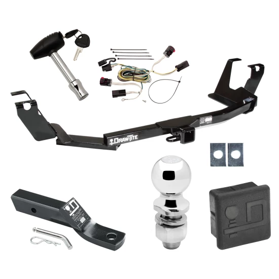 Trailer Tow Hitch For 04-07 Chrysler Town and Country Dodge Grand Caravan w/ Stow-n-Go Seats Deluxe Package Wiring 2" Ball and Lock