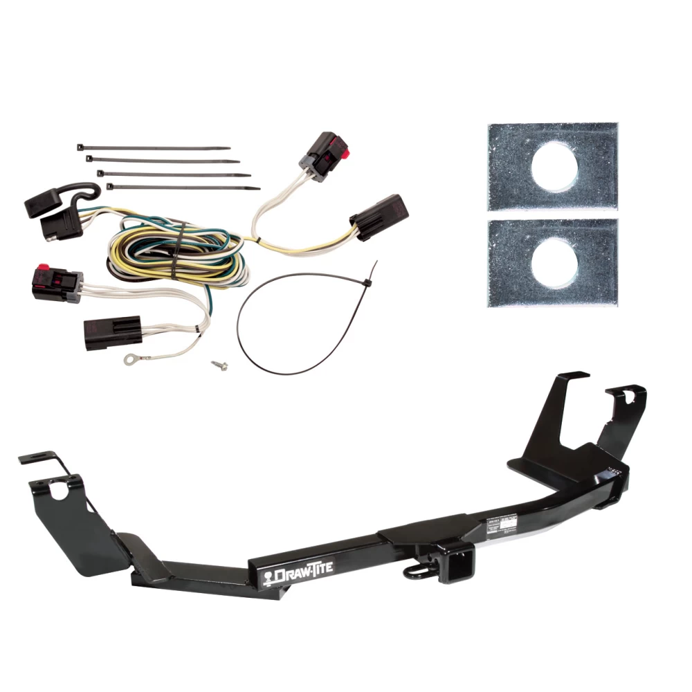 Trailer Tow Hitch For 04-07 Chrysler Town and Country Dodge Grand Caravan w/ Stow-n-Go Seats w/ Wiring Harness Kit